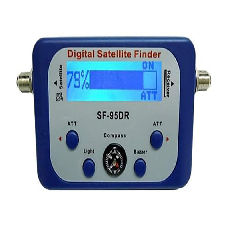 AGPtek Good For Campers Digital Satellite Signal Meter Finder Meter For Dish Network Directv FTA LCD Graphic Display Backlight Compass Buzzer Control LCD2