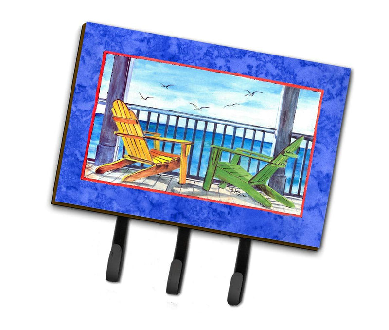 Caroline's Treasures 8767TH68 Adirondack Chairs Blue Leash or Key Holder, Triple, Multicolor