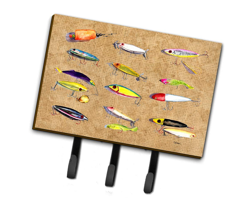 Caroline's Treasures 8796TH68 Fishing Lures Leash or Key Holder, Triple, Multicolor