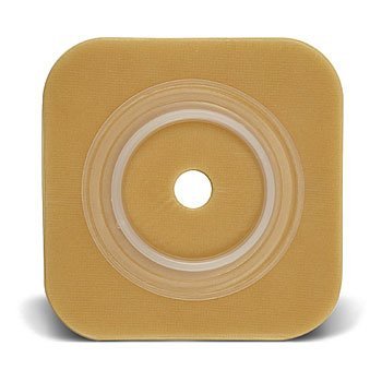 ConvaTec 413155 SUR-FIT Natura Two-Piece Durahesive Skin Barrier, Cut-to-Fit, Flexible, No Tape Collar, 1-3/4" Flange, 4" Length, 4" Width, Pack of 10