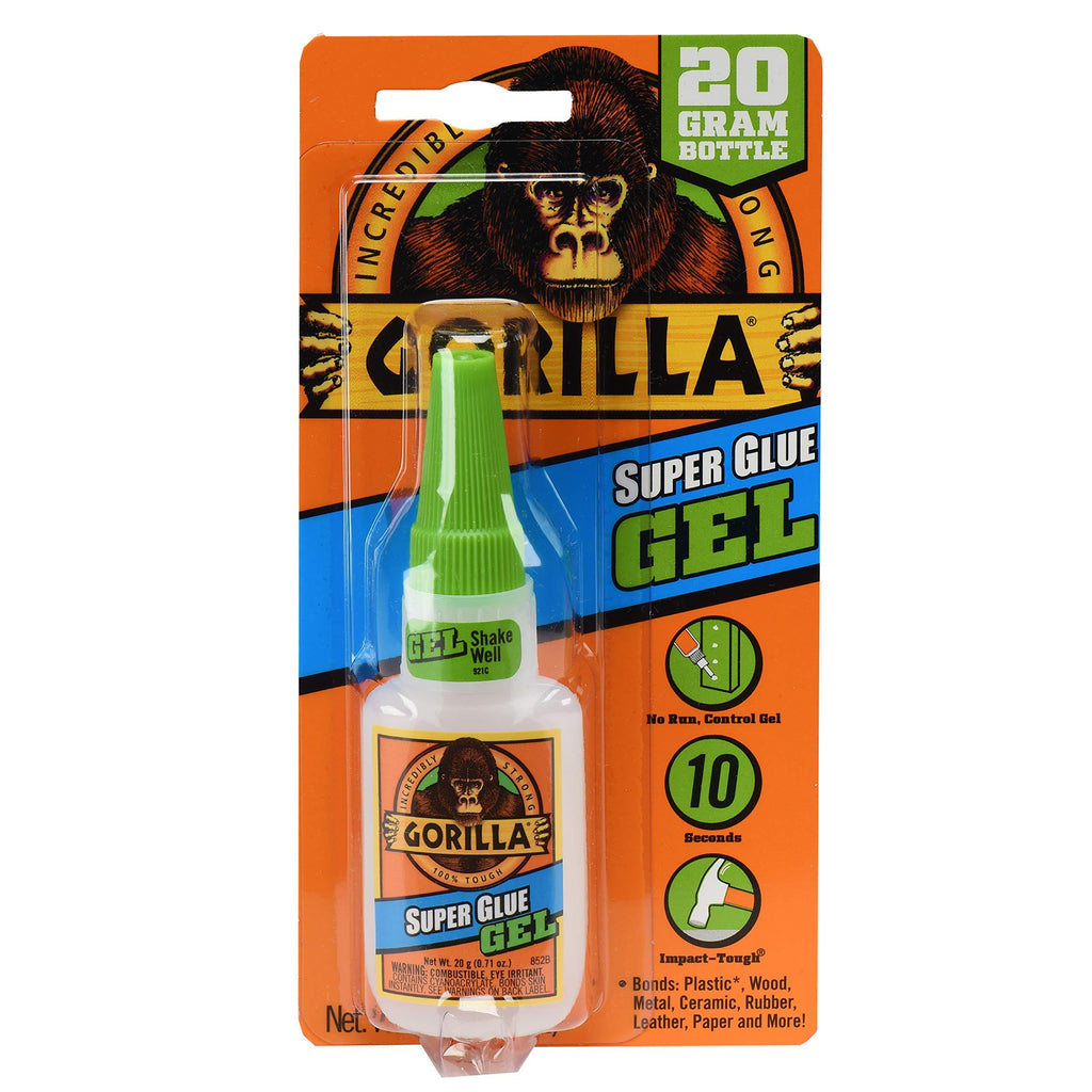 Gorilla Super Glue Gel, 20 Gram, Clear, (Pack of 1) 1 Pack