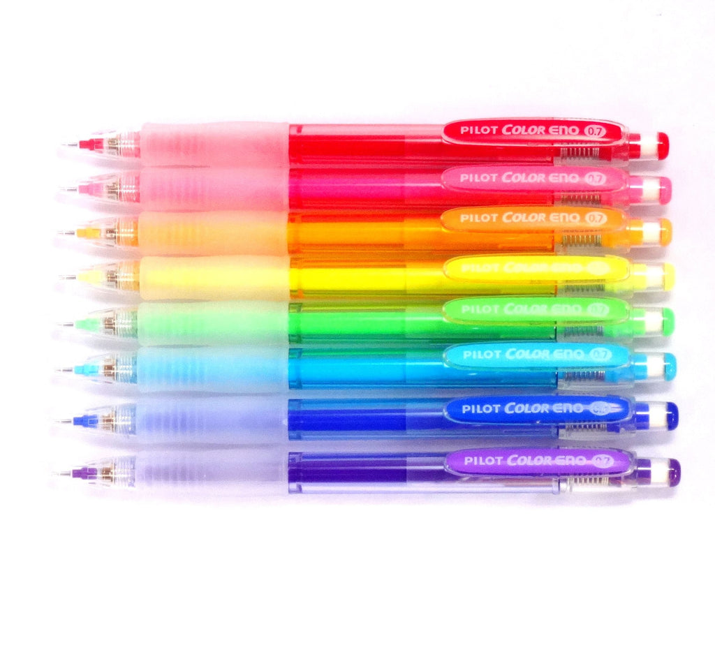 Pilot Color Eno Mechanical Pencil, 0.7mm, 8 color set (Japan Import) [Komainu-Dou Original Package]