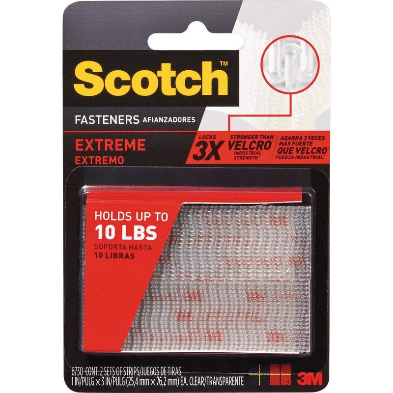 3m 3m Lock 1" X 3" Clear Carded 2 / Pack