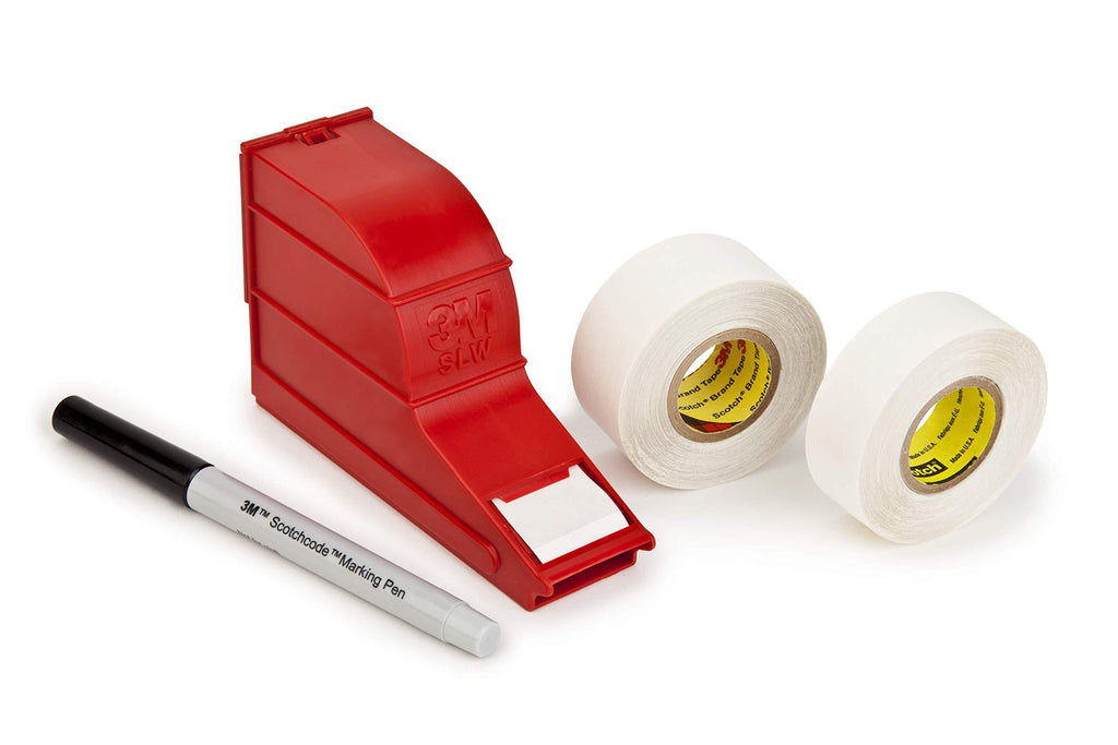 3M ScotchCode Wire Marker Write-On Dispenser with Tape and Pen SLS, 1.0 in x 2.125 in