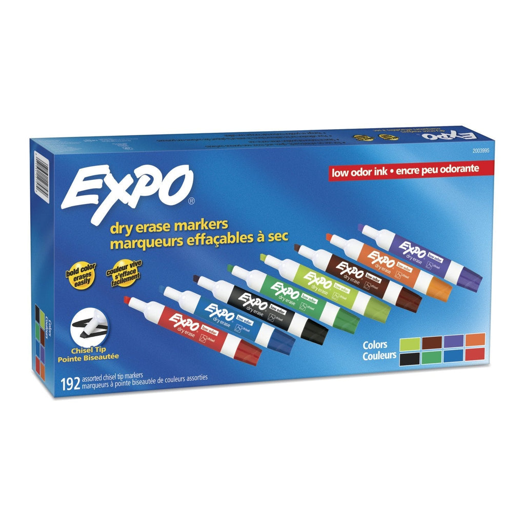 EXPO Low Odor Dry Erase Marker | Chisel Tip Markers | Whiteboard Markers, Assorted, 36 Count 36.0