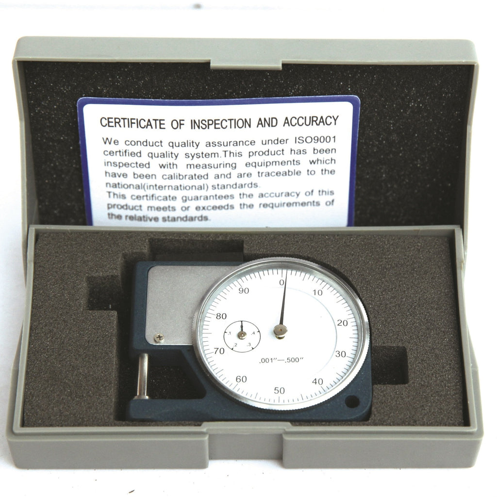 HFS (R) Thickness GAGE DIAL Micrometer Caliper Scope Sheet Paper (0.5"x0.001" Mechanical) 0.5"x0.001" Mechanical