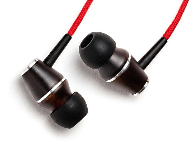 Symphonized XTC Premium Genuine Wood in-Ear Noise-isolating Headphones with Microphone (Red) Red