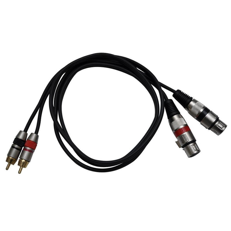 Seismic Audio SAXMRM-2x5 Dual XLR Female to Dual RCA Male 5-Feet Patch Cable 5 Foot