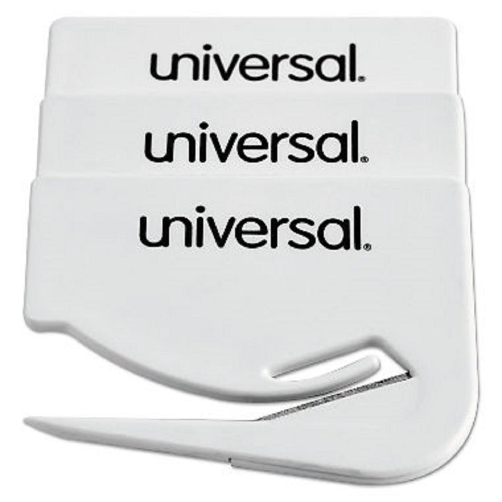 Universal Letter Slitter Hand Letter Opener with Concealed Blade White