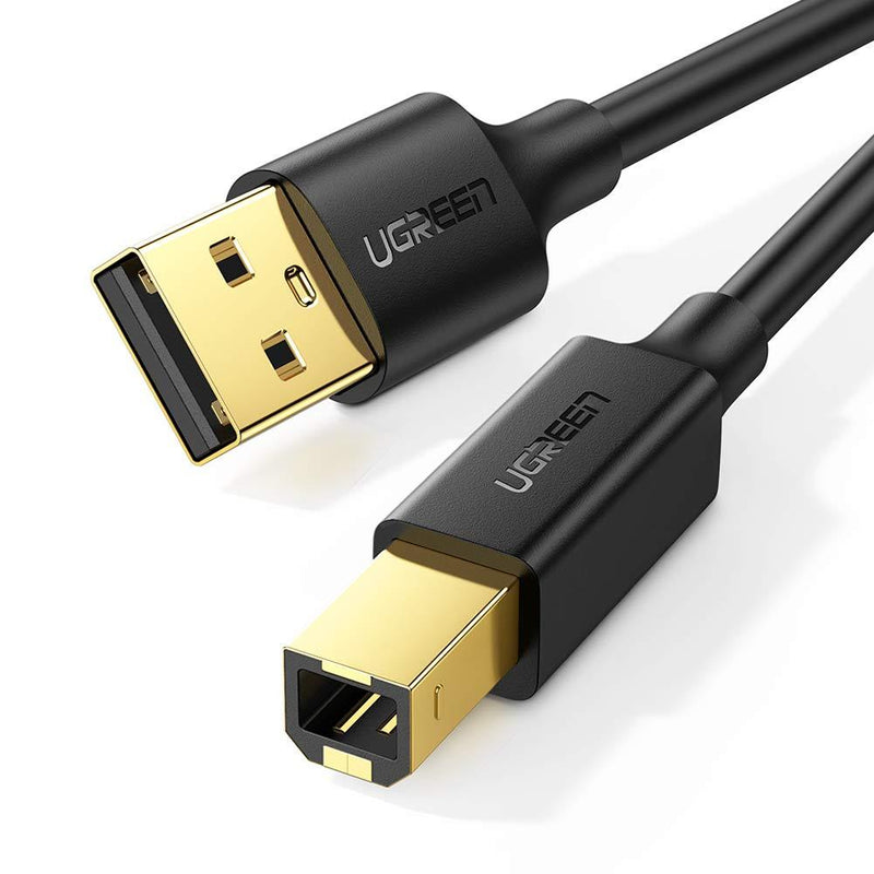 UGREEN USB 2.0 Printer Cable - A-Male to B-Male Cord USB A to B Cable High Speed Scanner Cord Compatible with Hp, Cannon, Brother, Samsung, Dell, Epson, Lexmark, Xerox,Piano, Dac and More 5 FT 5FT