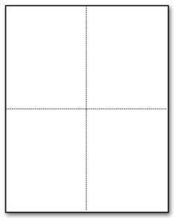 W-2 or 1099 Forms Blank Paper 4-Up Version"NO Instructions on Back" for Laser and Ink Jet Printer (1 Pack of 100 Sheets)