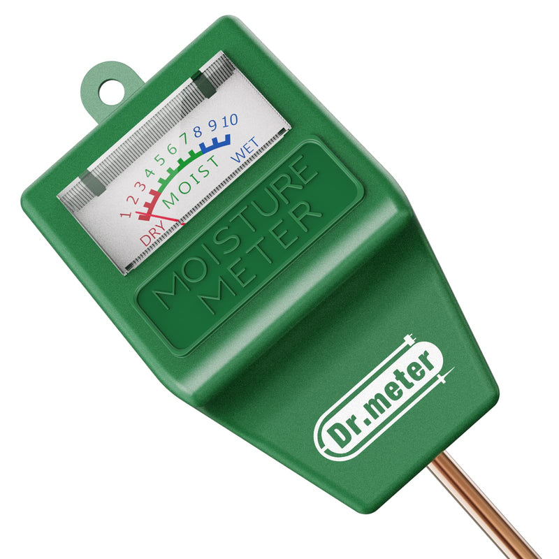 Soil Moisture Meter, S10 Soil Test Kit, Dr.meter Moisture Meter for Plants, Plant Water Meter for Garden Lawn Farm Indoor & Outdoor Use, Soil Tester Hygrometer Sensor for Plant Care, No Battery Needed