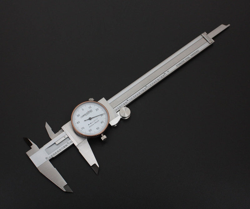 Accusize Industrial Tools 0-6 inch by 0.001 inch Precision Dial Caliper, Stainless Steel, in Fitted Box, P920-S216 0-6"
