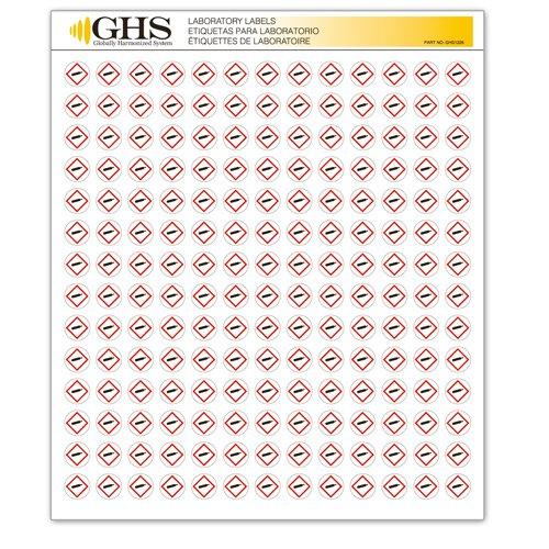 GHS/HazCom 2012: Hazard Class Pictogram Label, Gas Cylinder, 1/2" each (Pack of 1820)