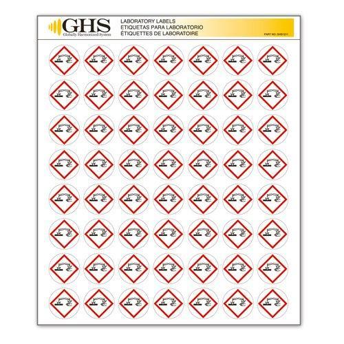 GHS - GHS1211 /HazCom 2012: Hazard Class Pictogram Label, Corrosive, 1" each (Pack of 1120)