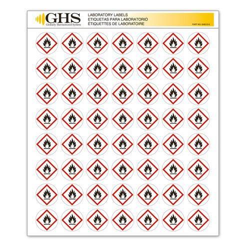 GHS/HazCom 2012: Hazard Class Pictogram Label, Flame Hazard, 1" each (Pack of 1120)