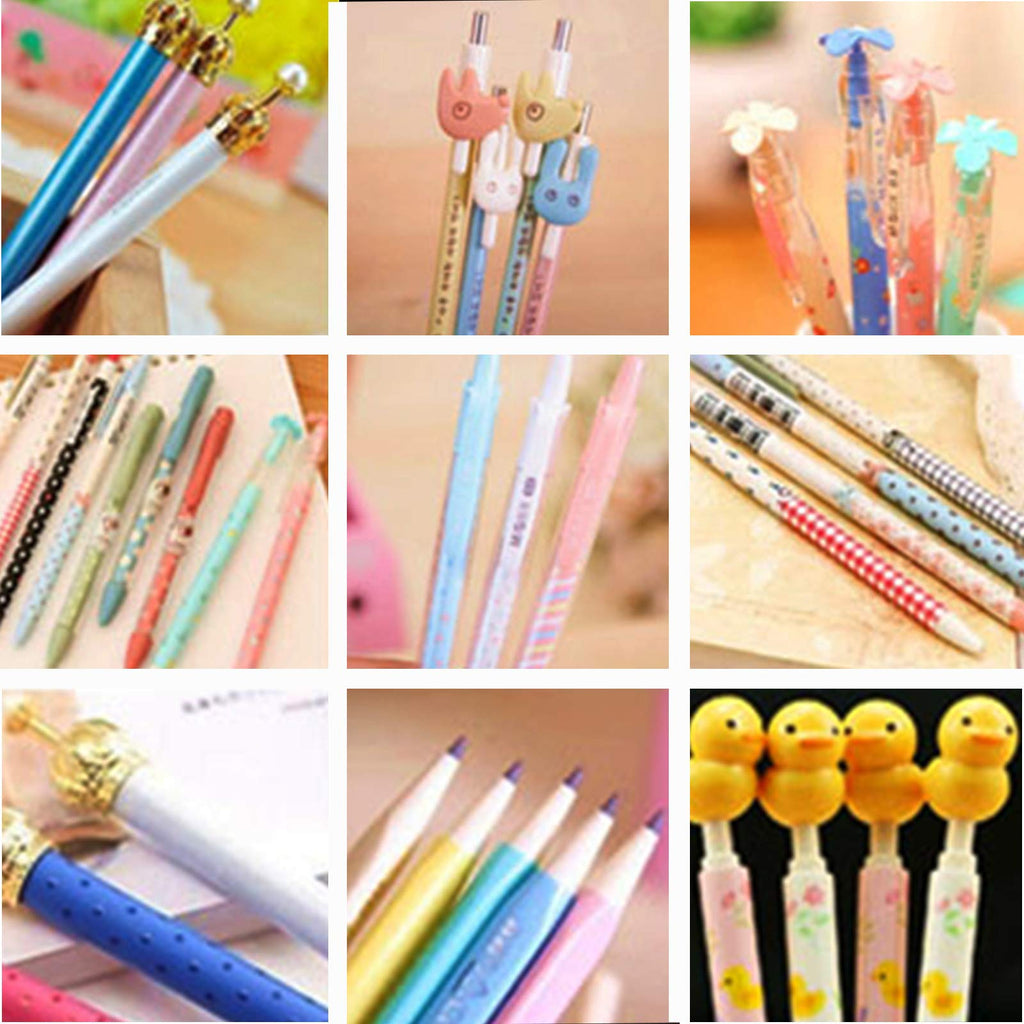 15pcs Cartoon School Kids Kawaii Korean Mechanical Pencil with Lead Refill Jelly Eraser set Mechanical Pencil set-0.5mm