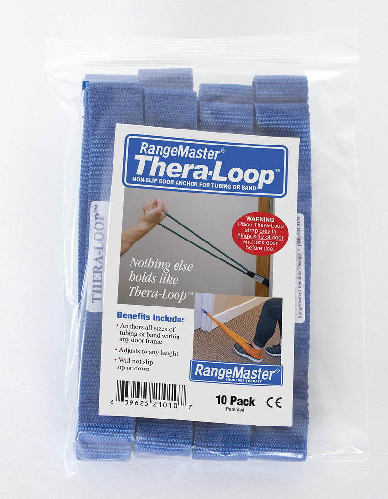 RangeMaster Thera-Loop Door Anchors │ Non-Slip │ Complements Exercise Bands or Tubes │ Great for Exercising or Strengthening Activities│10 Pack 10