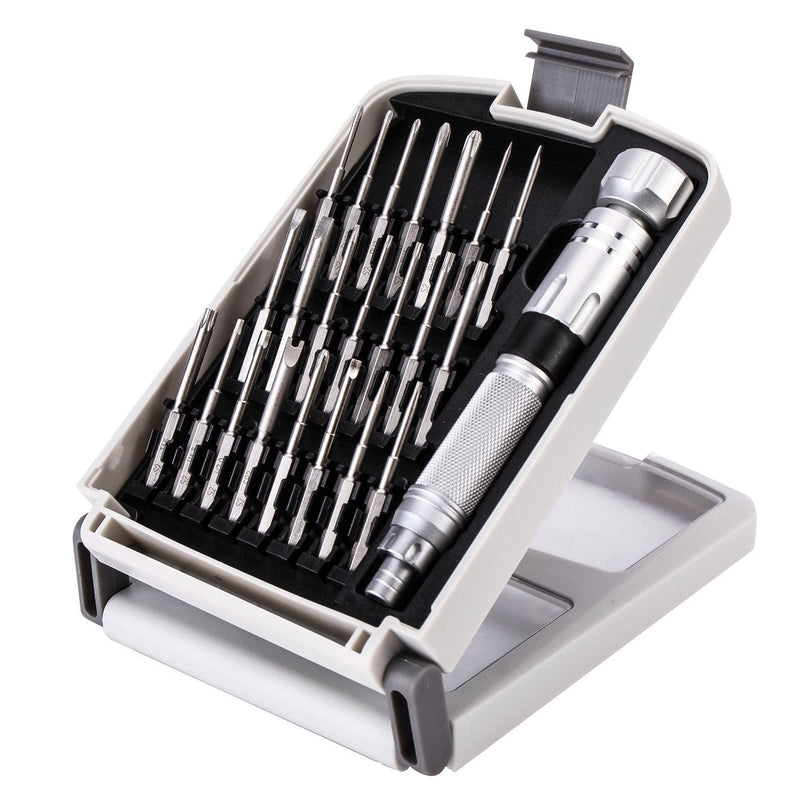 Precision Screwdriver Set for Electronics,Nanch All-in-One Multifuction Repair Tool Kit Includes 22 Long S2 bits and One Aluminum Driver with Extension Shaft Inside. 22 in 1