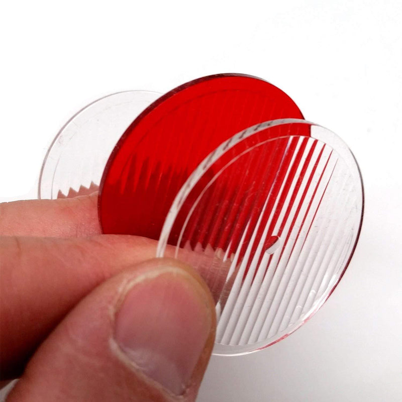 Bright Eyes 3-Pack (2 Clear, 1 Red) Diffuser Lens - for Use 1200 Lumen Rechargeable Bike Lights. Can Also Be Used for Other Similar Bike Lights.