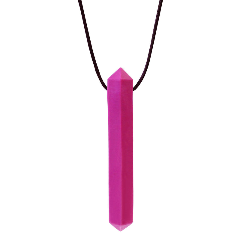 ARK's Krypto-Bite Chewable Gem Necklace Chew Jewelry (Soft, Magenta)
