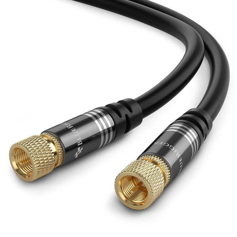 BlueRigger RG6 Coaxial Cable (6FT, Male F Type Connector, Triple Shielded) â€“ Digital Audio Video Coax Cable for HDTV, CATV, Cable Modem, Satellite Receivers 6FT