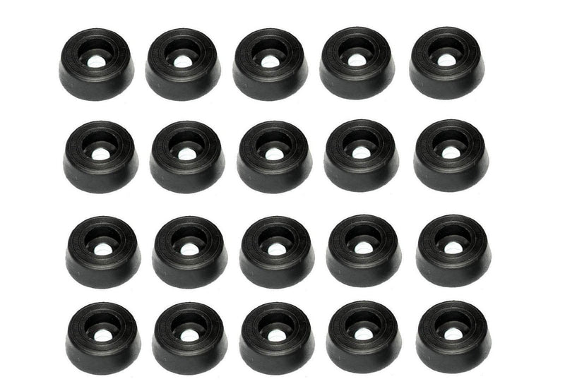 20 Medium Round Rubber Feet - .312 H X .859 D - Made in USA - Great for Cutting Boards, Electronics, Hobby - Food Safe