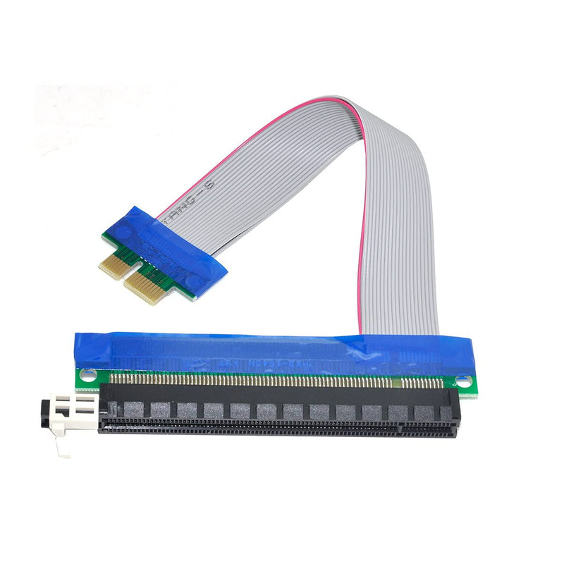 CY PCI-E Express 1x to 16x Extension Flex Cable Extender Converter Riser Card Adapter 20cm PCI-E 1X to 16X