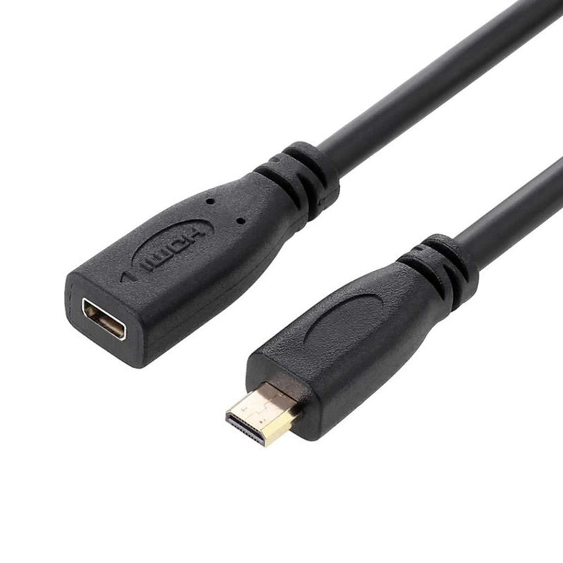 CY 30cm HDMI 1.4 Type D Micro HDMI Male to Micro HDMI Female HDMI Extension Cable