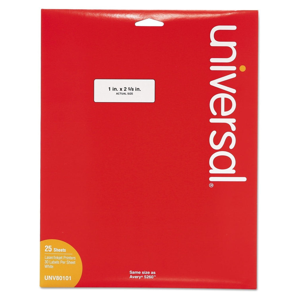UNV80101 - Laser Printer Permanent Labels