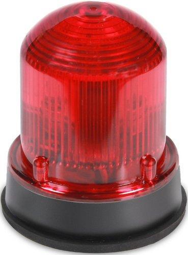 Edwards Signaling 125STRNR120AB Flashing Xenon Strobe Beacon, Corrosion Resistant Enclosure, Normal Output 175K Peak Candela, 120V AC, Black Base, Red