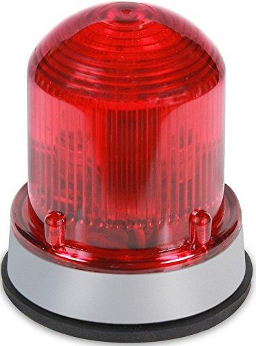 Edwards Signaling 125STRNR120A Flashing Xenon Strobe Beacon, Corrosion Resistant Enclosure, Normal Output 175K Peak Candela, 120V AC, Gray Base, Red