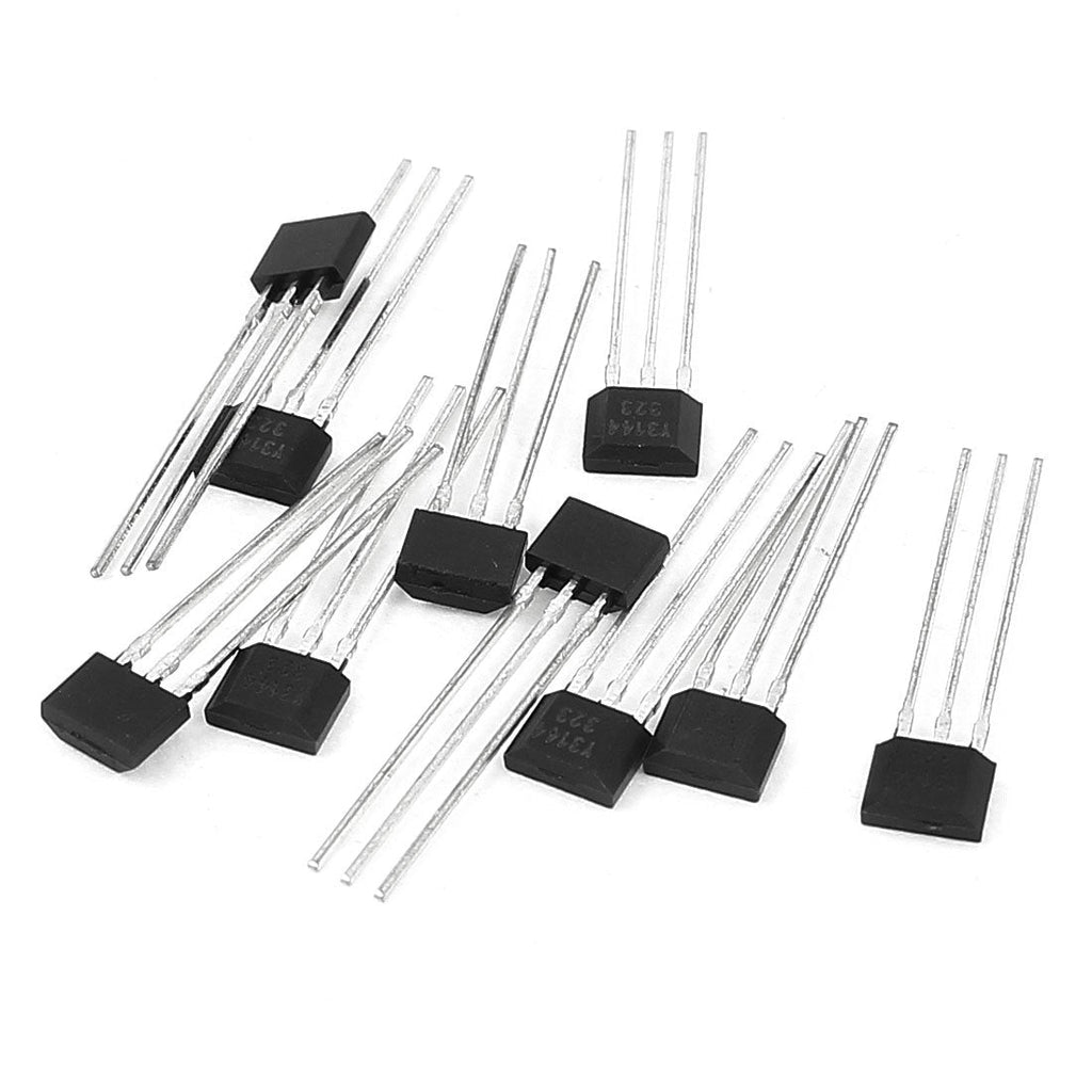 uxcell 10 Pcs A3144 3 Terminal Sensitive Hall Effect Switch Sensor