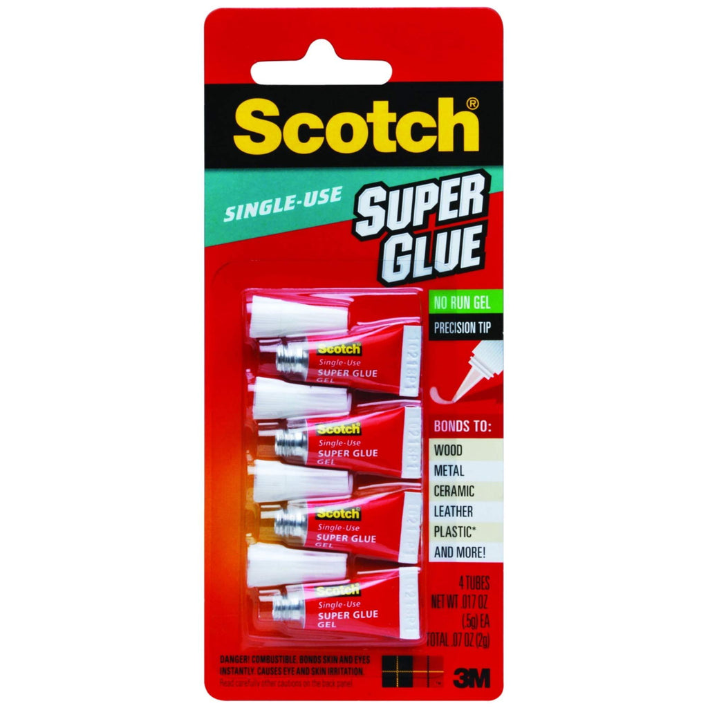 Scotch Single Use Super Glue (Pack of 4)