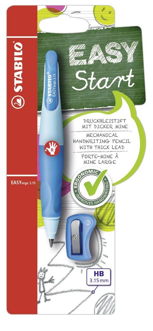 Stabilo Easyergo 3.15 Mechanical Pencil Right Hand Light/Dark Blue , Multicolored