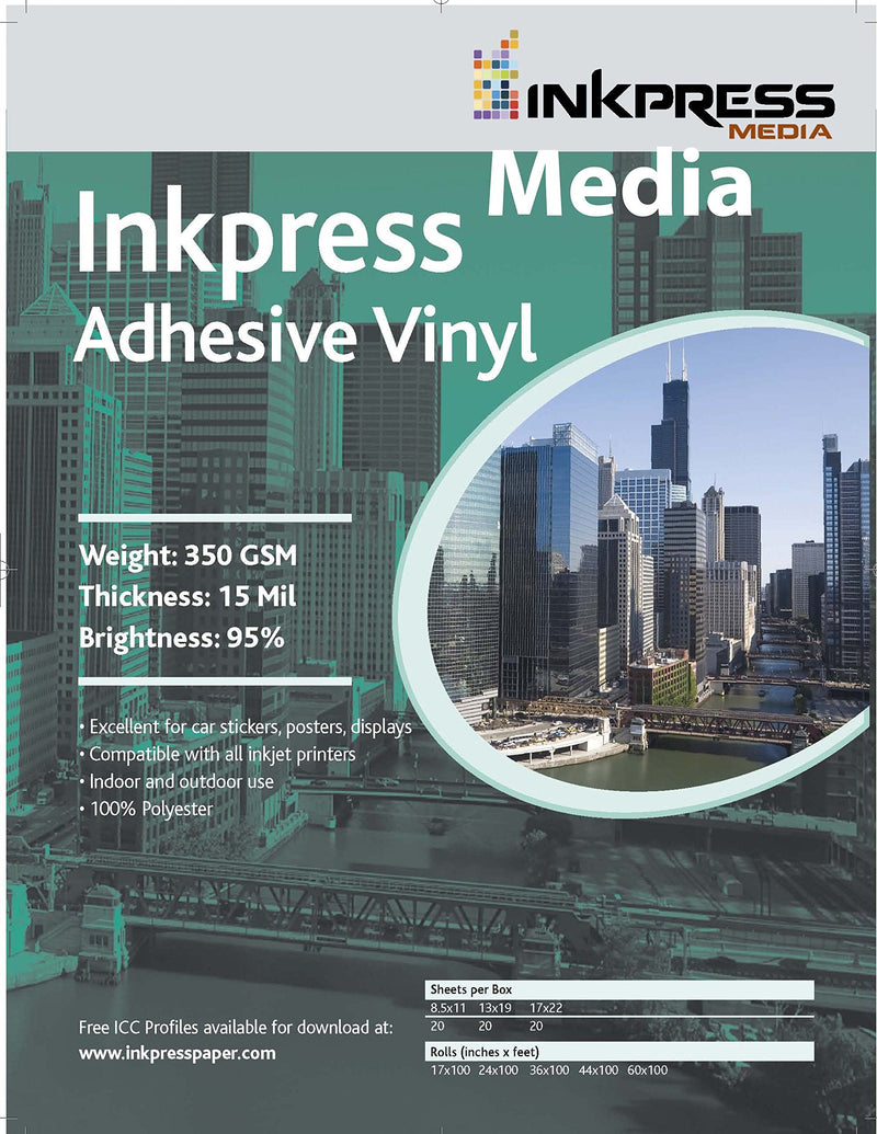 INKPRESS MEDIA 350 GSM, 15 Mil, 95 Percent Bright Paper (#AV851120)