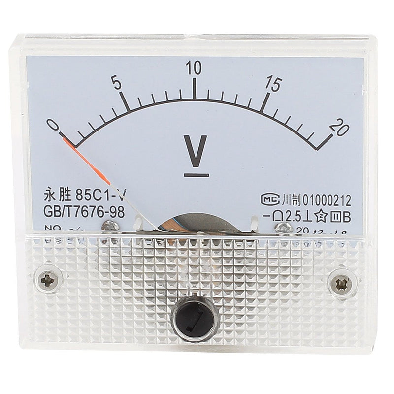 uxcell 85C1-V Panel DC Voltage Volt Analog Gauge Meter Voltmeter 0-20V