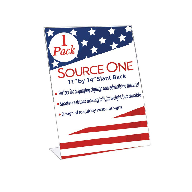 Source One 11" by 14" Slant Back Sign Holder