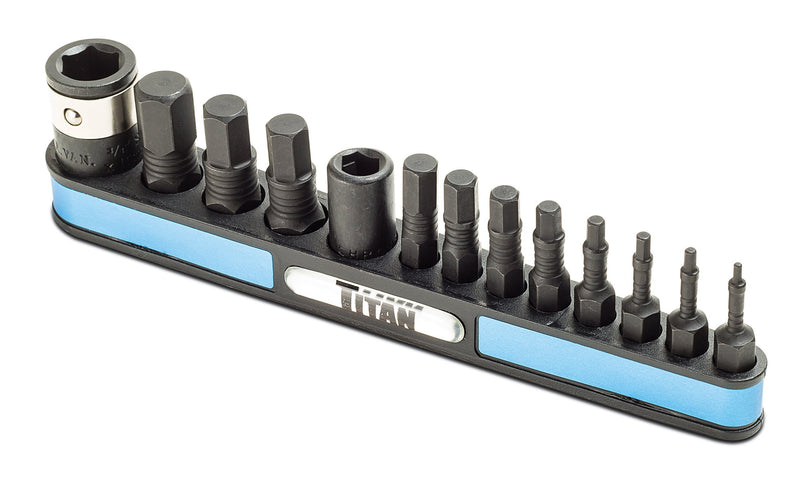 Titan 16038 13-Piece Metric Impact Grade Hex Bit Set