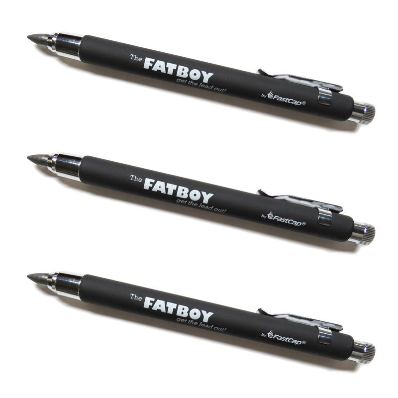 FastCap Fatboy Extreme Carpenter 5.5mm Mechanical Pencils with Clip, 3-Pack Fatboy (3-Pack)