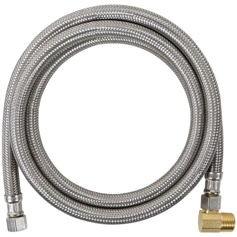 Certified Appliance Accessories Dishwasher Hose with 90 Degree MIP Elbow, Water Supply Line, 6 Feet, PVC Core with Premium Braided Stainless Steel