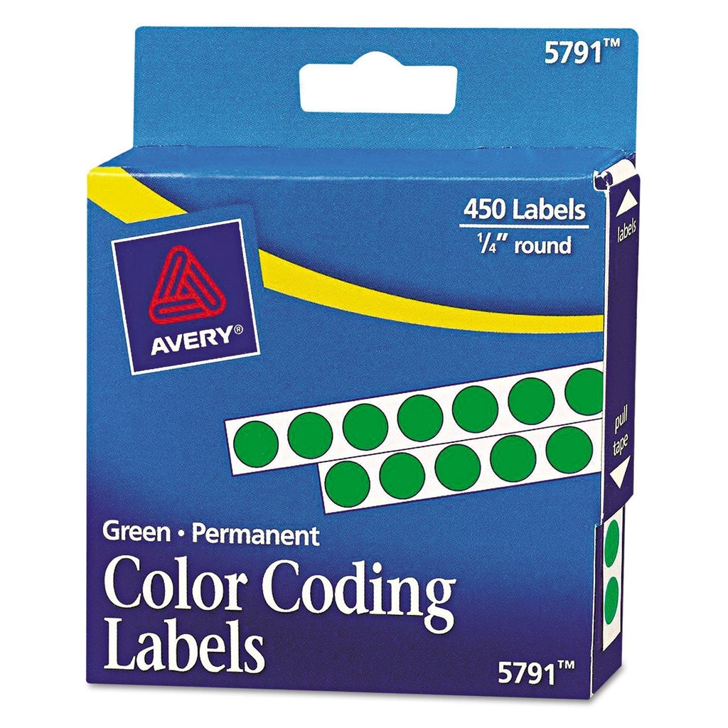 COLOR LABEL DOTS GREEN by AVERY MfrPartNo 05791