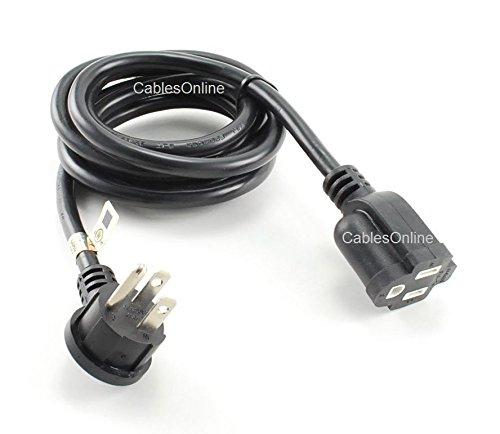 CablesOnline 6-ft Right Angled Plug AC Power Extension Cord/Cable, NEMA 5-15P to 5-15R, PC-406R