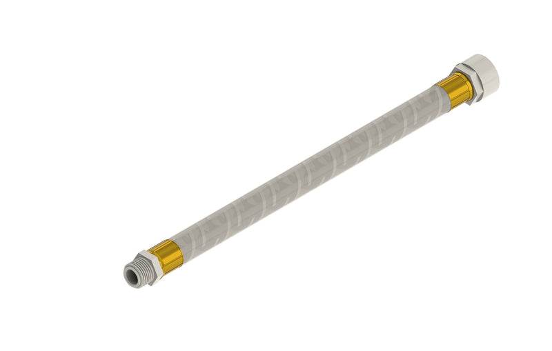 Albion Engineering Company 484-146-6166F4M Threaded-Type Static Mixer, 16 Elements x 3/4" NPT, 15" Long Nozzle x 3/4" ID, White