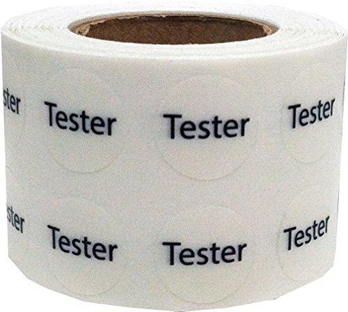 Clear Cosmetic Tester Labels 1/2 Inch 1,000 Adhesive Stickers