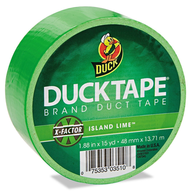 Duck 1265018 Colored Duct Tape 9 mil 1.88-Inch x 15 yds 3-Inch Core Neon Green