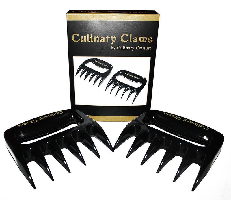 Meat Claws for Pulled Pork Shredding (2) | Bbq Grill Tools for Meat Handling | Heat Resistant Nylon Forks Perfect for Smoker Barbeque | Gift Box and Bonus Recipe Ebook
