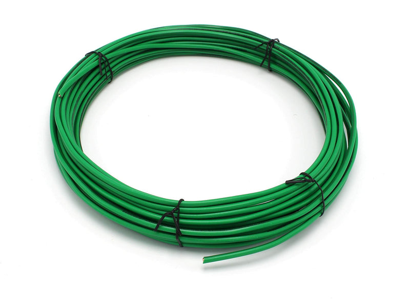Green THHN Wire - 10 AWG - 25 Feet - Solid Copper Grounding Wire, Proudly Made in America - Ground Protection Satellite Dish Off-Air TV Signal - UV Jacketed Antenna Electrical Shock 25 Feet (7.5 Meter) Green
