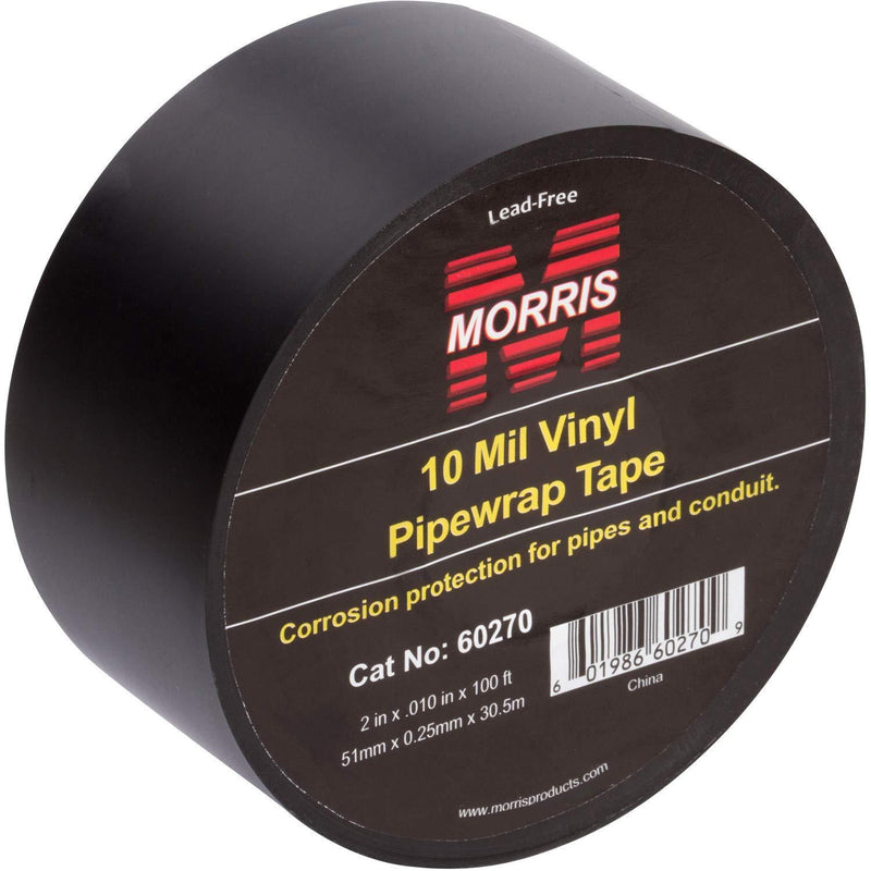 Morris Products 60272 Tape Roll, 2” X 100ft X 20Mil, Black