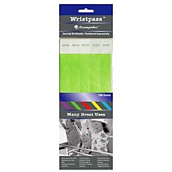 Baumgarten's 85060 Security Wrist Band, Tear-Resistant, 3/4-Inch X 10-Inch, 100/Pk, Green